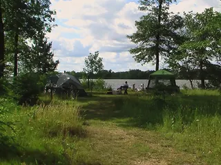 A walk-in campsite in a public state park campground (Buckhorn State Park, Wisconsin)
